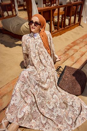 لباس قهوه ای زنانه بافتنی LOCCO - کد 946351973