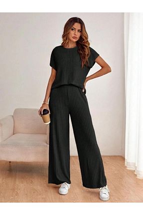 ست بالاتنه و پائین تنه مشکی زنانه بافت bemmoda - کد 946351073
