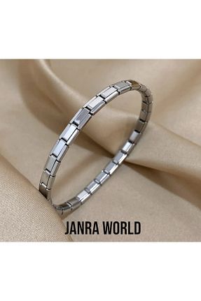 دستبند استیل (فولاد) رنگی زنانه استیل ضد زنگ JANRA WORLD - کد 946396406