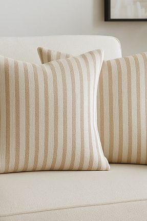 کوسن و روکش کوسن بژ کتان KAMİZ - کد 946396437