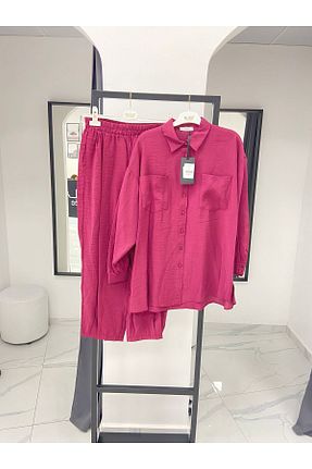 ست بالاتنه و پائین تنه زرشکی زنانه مخلوط پلی استر Nuss - کد 946414796
