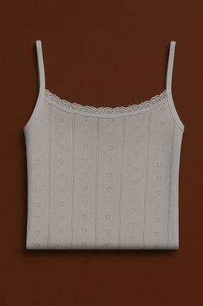 رکابی طوسی زنانه %100 پنبه QKK - کد 946416791