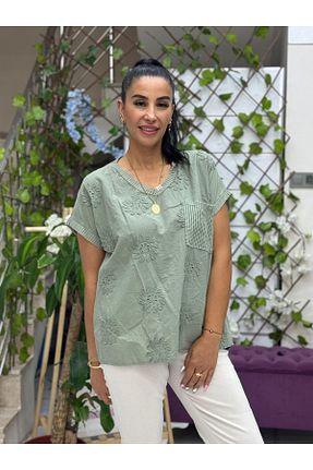 بلوز سفید زنانه رگولار Punta Otantik - کد 946603401