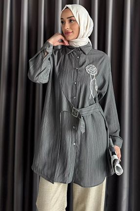 تونیک حجاب طوسی زنانه بافتنی Julude - کد 946611439
