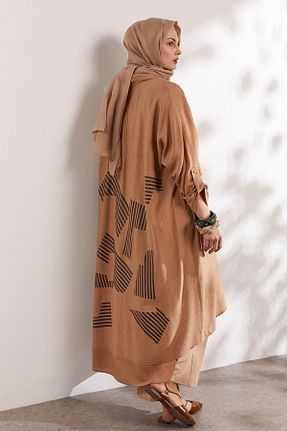 کلاه و ابایا قهوه ای زنانه بافتنی Setrms - کد 946621996