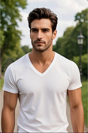 تیشرت سفید مردانه اسلیم فیت MODA - کد 946633736