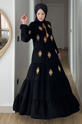 لباس حجاب مشکی زنانه رگولار Saklı Butik - کد 946622083