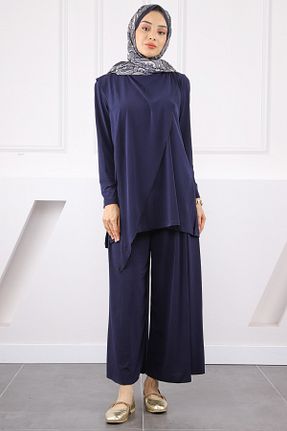 ست بالاتنه و پائین تنه حجاب سرمه ای زنانه رگولار İmajButik - کد 946727398
