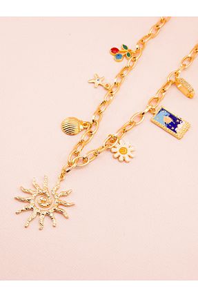 گردنبند استیل ( فولاد ) زرد زنانه استیل (فولاد) luree accessories - کد 946759938