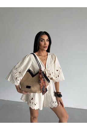کیف دوشی رنگی زنانه حصیر torime - کد 946805680