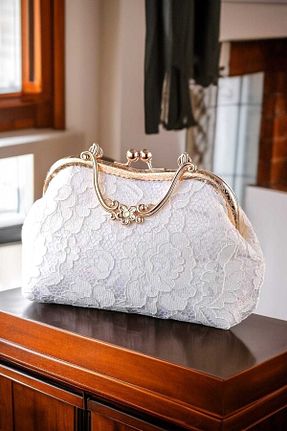 کیف مجلسی سفید زنانه چرم مصنوعی ELENAS - کد 950319525