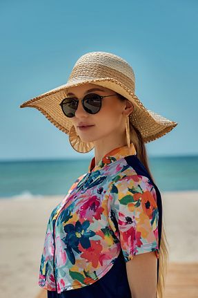 کلاه بژ زنانه حصیر Remsa Mayo - کد 946964382