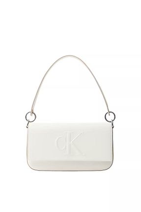 کیف دوشی سفید زنانه پلی اورتان Calvin Klein - کد 946960864