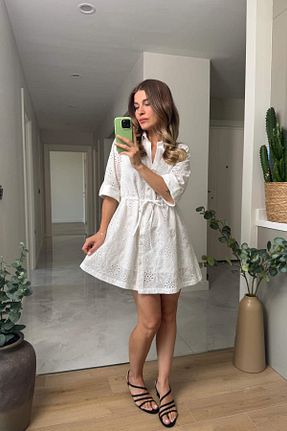 لباس سفید زنانه بافتنی Sue Store - کد 947077244