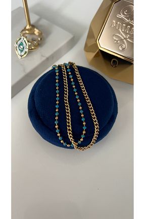 خلخال جواهر آبی زنانه استیل (فولاد) SU PERİSİ TAKI BİJUTERİ - کد 947153504