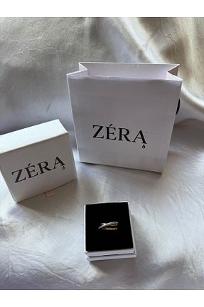 انگشتر نقره طوسی زنانه زیرکن zera - کد 947235052