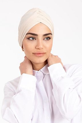 کلاه شنای حجاب بژ زنانه Mervin Şal - کد 947291341