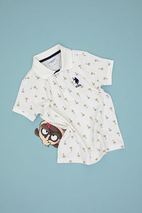پولوشرت سفید بچه گانه پنبه ای U.S. Polo Assn. - کد 947394123