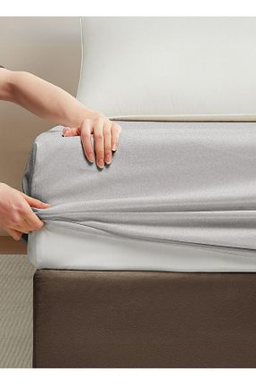 ست ملحفه تکنفره طوسی پنبه Lavien Home - کد 945563051