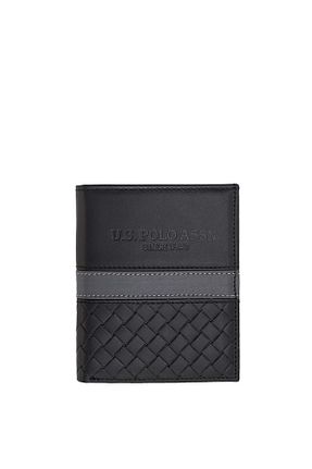 کیف پول مشکی مردانه چرم خالص U.S. Polo Assn. - کد 819507274