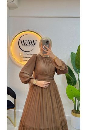 لباس حجاب قهوه ای زنانه رگولار CYM Butik - کد 762335031