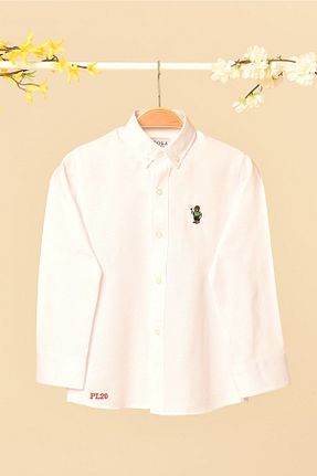 پیراهن سفید بچه گانه اسلیم فیت Piola Club - کد 57338876