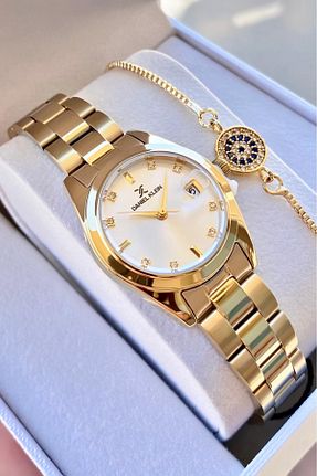 ساعت مچی طلائی زنانه 26-30 میلی متر Daniel Klein - کد 850465060