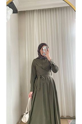 لباس حجاب خاکی زنانه کلوش W WARGA - کد 929525473
