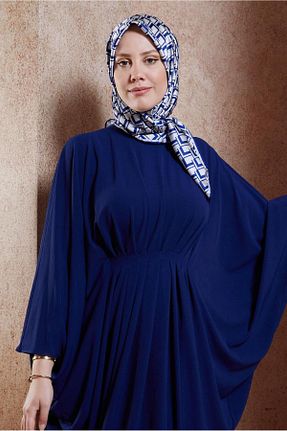 روسری سرمه ای پلی استر Alvina - کد 835784661
