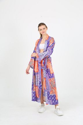 کیمونو و کافتان رنگی زنانه پلی استر EDSA - کد 700070774