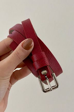 کمربند قرمز زنانه چرم مصنوعی Radino Collection - کد 940631771
