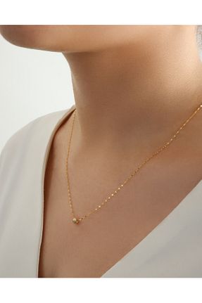 گردنبند طلا زرد زنانه 14 عیار DİAMİNE PIRLANTA - کد 937254607