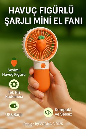 پنکه نارنجی Mini Fan VOOKA - کد 698441487
