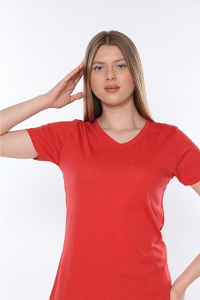 تیشرت قرمز زنانه Relaxed Tight Lady - کد 712671286