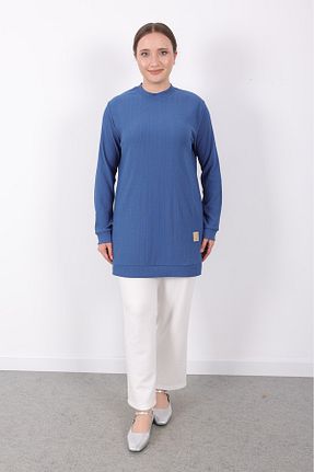 تونیک حجاب آبی زنانه ویسکون Linvey - کد 944801256