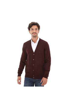 رویه سایز بزرگ زرشکی مردانه پشمی San&Fa - کد 143668150