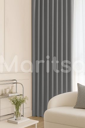 پرده زمینه طوسی پلی استر MARİTSA - کد 227311840