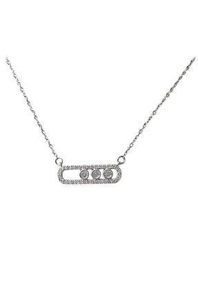 گردنبند استیل ( فولاد ) طوسی زنانه استیل ضد زنگ özgül takı ve tasarım - کد 896886662