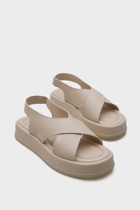 صندل بژ زنانه پاشنه تخت Capone Outfitters - کد 805936280