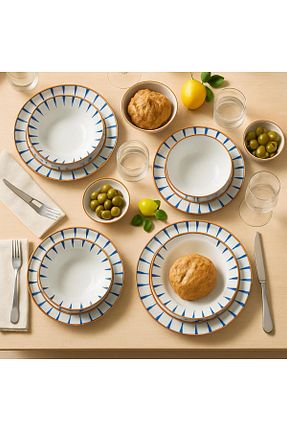 سرویس غذاخوری سفید 6 نفره Güral Porselen - کد 922462475