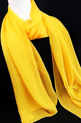 دستمال گردن زرد زنانه پلی استر michaeller - کد 928637312