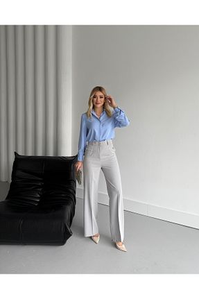 شلوار طوسی زنانه بافتنی VUNTAL - کد 889940369