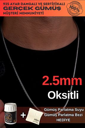 گردنبند نقره نارنجی مردانه 925 عیار OSMANLI GÜMÜŞ - کد 43755399