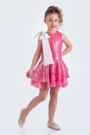 لباس مجلسی و فارغ التحصیلی صورتی بچه گانه پلی استر vestitino - کد 937252701