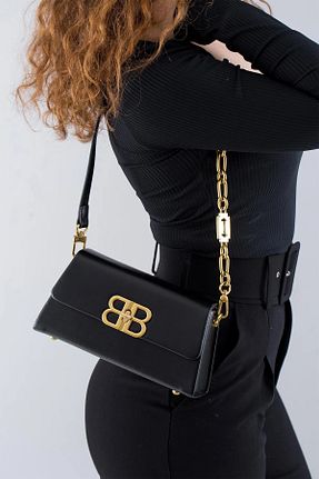 کیف دوشی مشکی زنانه چرم مصنوعی KRISTE BELL - کد 823103658