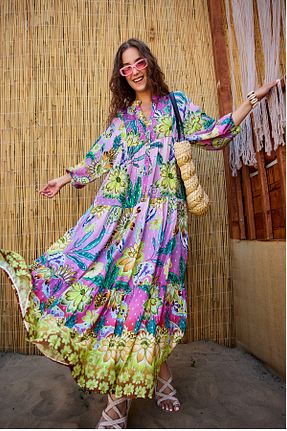 لباس بنفش زنانه بافتنی LOCCO - کد 946106041