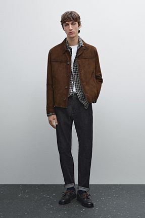 شلوار جین سرمه ای مردانه پاچه تنگ Massimo Dutti - کد 895654034