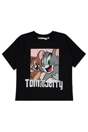 تیشرت مشکی بچه گانه رگولار Tom and Jerry - کد 927762437