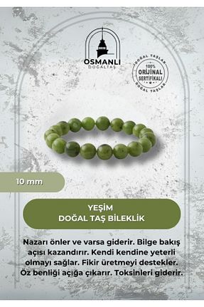 دستبند جواهر سبز زنانه سنگ طبیعی OSMANLI DOĞAL TAŞ - کد 661959885