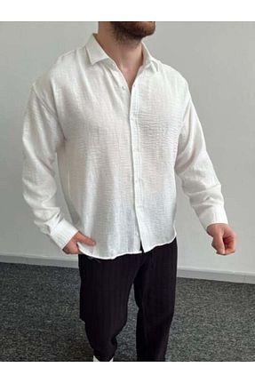 پیراهن سفید مردانه اورسایز MENOFOURSWEAR - کد 900493950